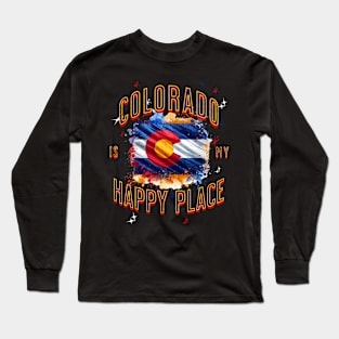 Colorado is my happy place Long Sleeve T-Shirt